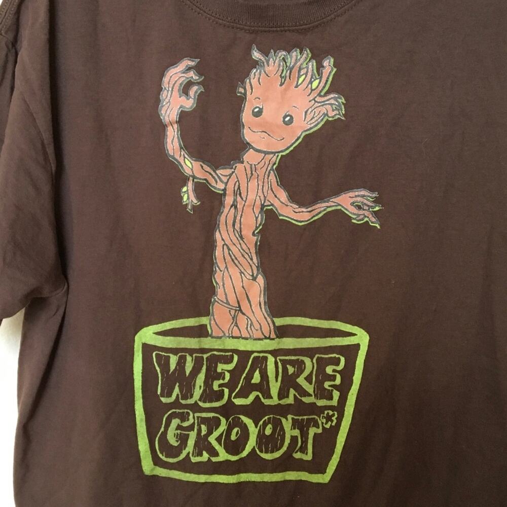 GROOT guardians of the galaxy TEE SHIRT Medium BROWN SS